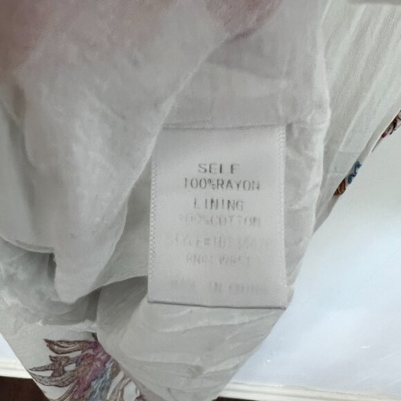 Oddy White Floral Surplice Neck Lightweight Maxi Dress 3XL XXXL - Picture 5 of 5